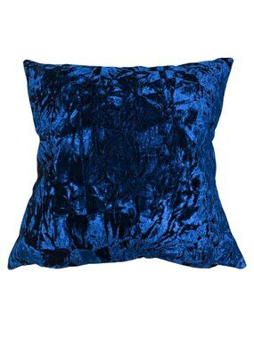 Royal Blue Crushed Velvet 18" Accent Pillow Cover